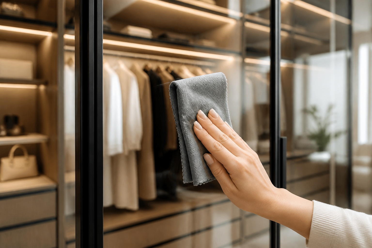 چطور از درب شیشه‌ای فریم‌لس و دکوفیکس نگهداری کنیم؟ راهنمای کامل