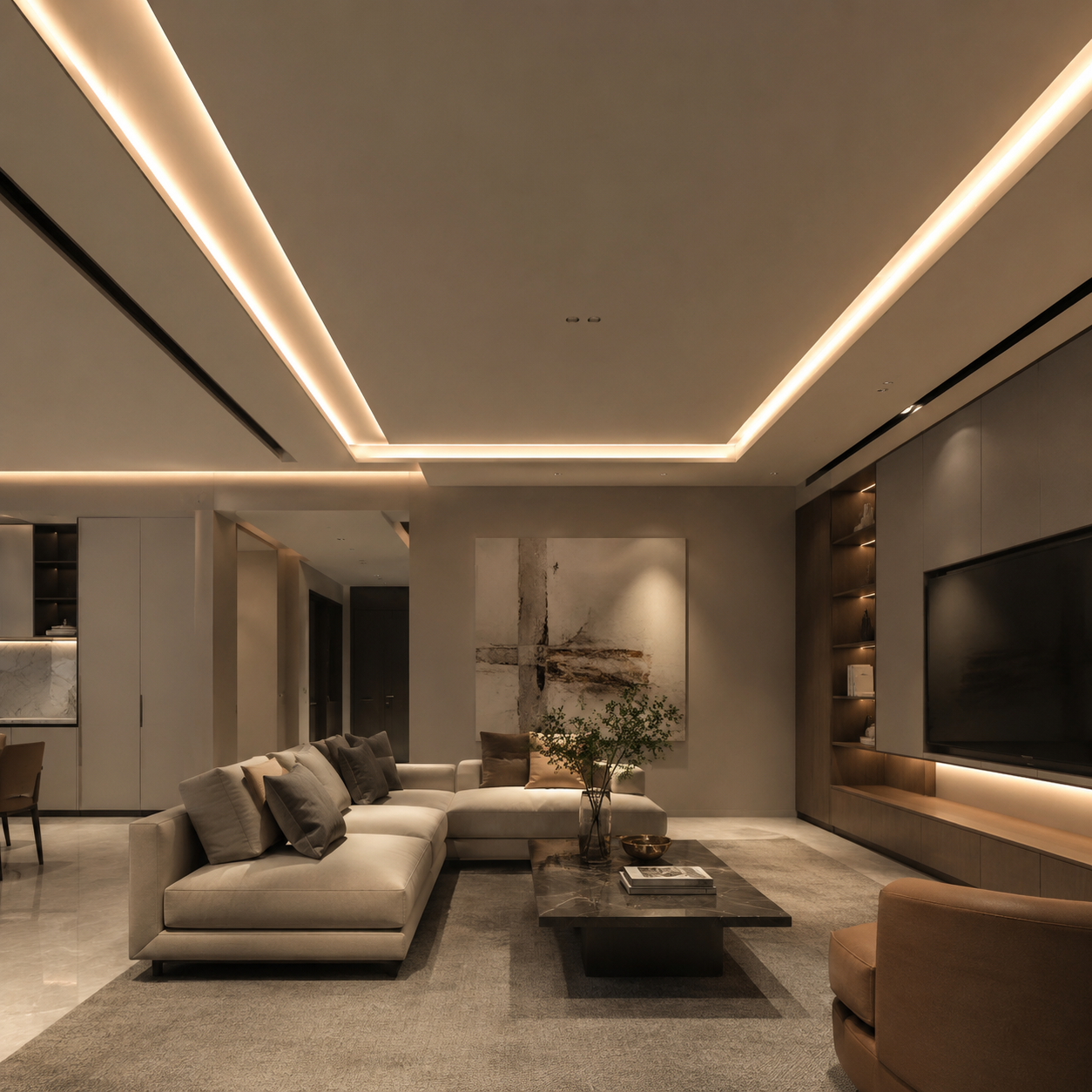 جادوی نورپردازی خطی Line Light در دکوراسیون داخلی و سقف‌های کاذب